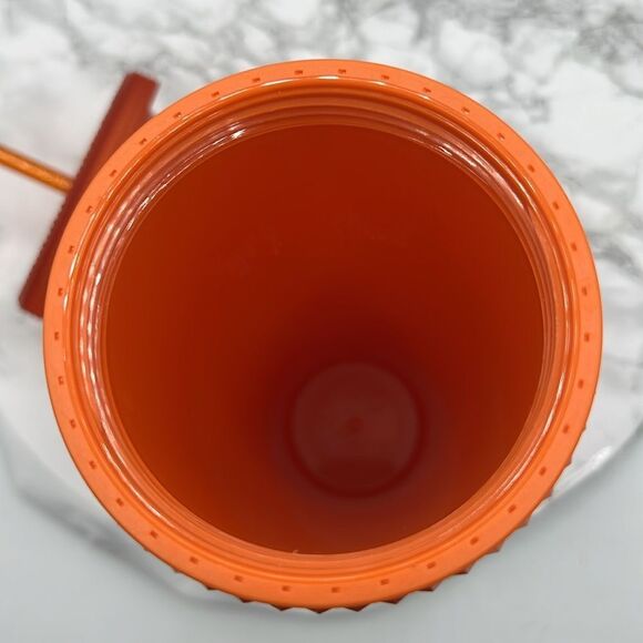 STARBUCKS Fall 2022 Pearlized Orange Studded Tumbler Cold Cup 24 oz-NEW! - Picture 6 of 7